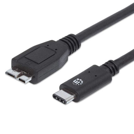 Manhattan USB-C V3.1 C-Micro B Cable 1m Black