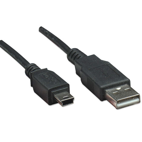 Manhattan USB V2.0 A-Mini B Cable 3.0M Black
