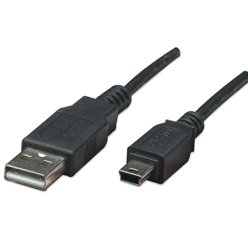 Manhattan USB V2.0 A-Mini B Cable 3.0M Black