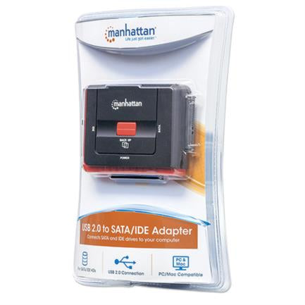 Manhattan USB 2.0 Hi-Speed SATA/IDE Adapter Black
