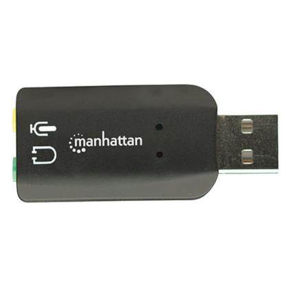 Manhattan 5.1 Stereo USB High-Speed Sound Adapter Black