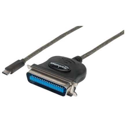Manhattan USB-C Full Speed to Parallel Cen36 1m Printer Converter Black