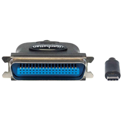 Manhattan USB-C Full Speed to Parallel Cen36 1m Printer Converter Black