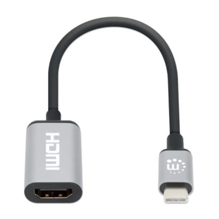 Manhattan USB-C to HDMI 4K-60Hz Aluminum Adapter Black