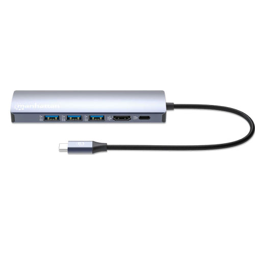 MANHATTAN USB-C Docking Station with 6-in-1 Hub