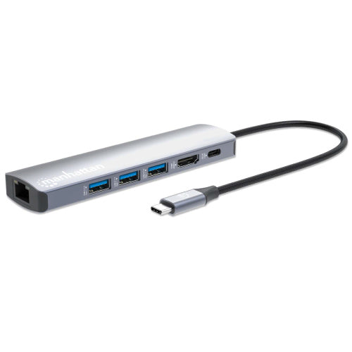 MANHATTAN USB-C Docking Station with 6-in-1 Hub