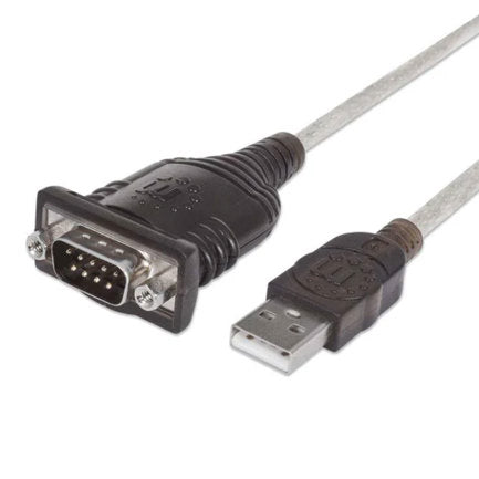 Manhattan USB to Serial DB9 Converter 0.4m FTDI FT232 Chip