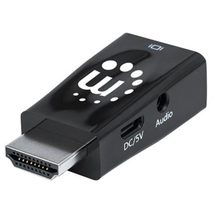 Manhattan Video HDMI to SVGA Converter + Audio Output, Black