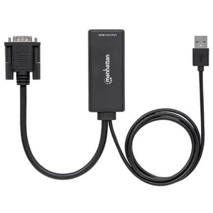 Manhattan USB SVGA+Audio to HDMI Video Converter, Black