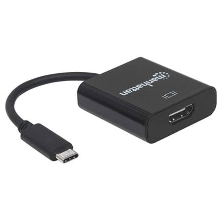 Manhattan USB-C to HDMI Female Video Converter Black