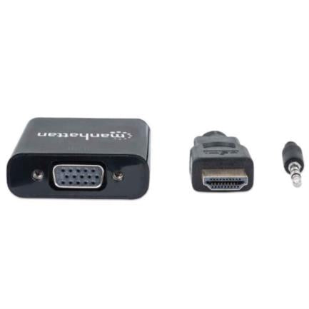 Manhattan HDMI/VGA Converter with Audio, Black