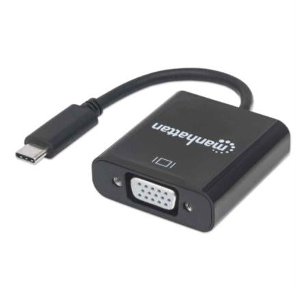 Manhattan USB-C 3.1 to VGA Video Converter - Black