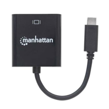 Manhattan USB-C 3.1 to VGA Video Converter - Black