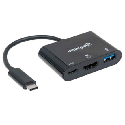 Manhattan USB-C to HDMI Multiport Docking Station, Black
