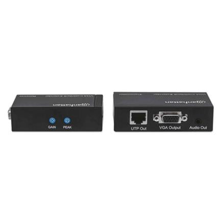 Manhattan Video SVGA+Audio Extender Via Cat 5/6 30m Black