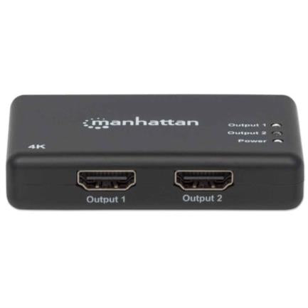 Manhattan 2-Port HDMI UHD 4k/30Hz Video Splitter, Black