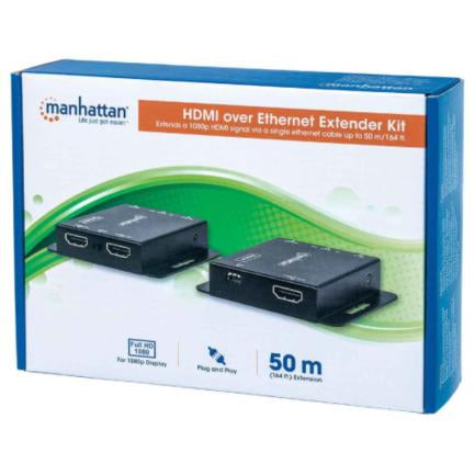 Manhattan HDMI Over Ethernet 50m Cat6 Cable Video Extender