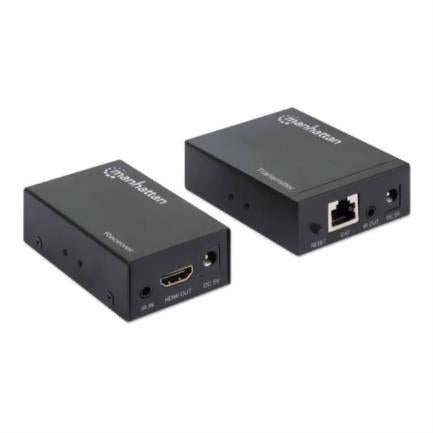 Manhattan HDMI over Ethernet Video Extender via Cat6 1080p 50m Black