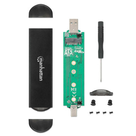 Manhattan USB-A / USB-C M.2 NVMe/SATA SSD Enclosure