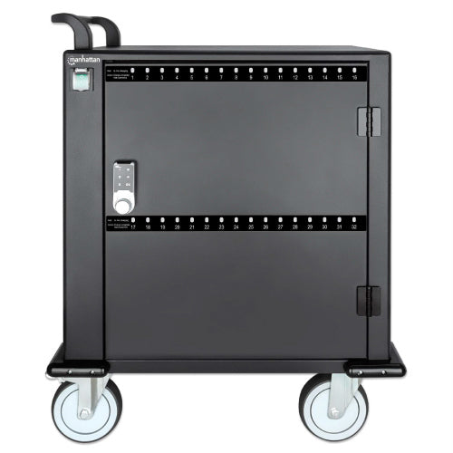 MANHATTAN 32-Port USB-C Charging Cart with Metal Door