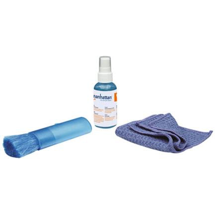 Manhattan Cleaning Kit for LCD 60ml Solution Cloth and Brush
