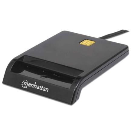 Manhattan Smart Card Reader, External, Contact, USB, Black
