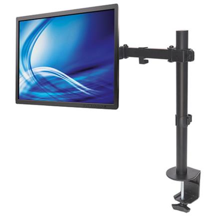 Soporte Monitor Manhattan 13" a 32" Escritorio Brazos Doble Articulación Color Negro