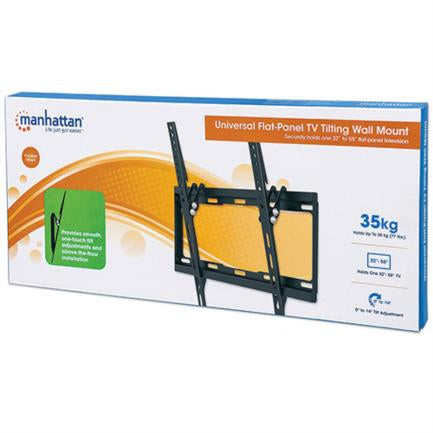 Manhattan TV Wall Mount, 32" to 55", 35 kg, Vertical Adjustment, Black