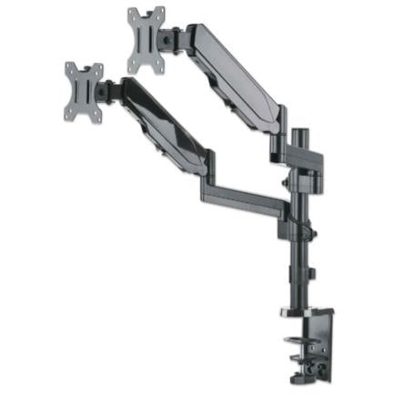 Manhattan Universal Monitor Stand for 2 Monitors 17" to 32" Gas Spring Up to 8 kg