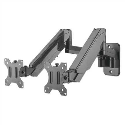 Manhattan Universal Wall Monitor Mount for 2 Monitors 17" to 32" Piston Up to 8 kg