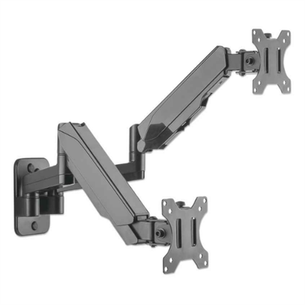 Manhattan Universal Wall Monitor Mount for 2 Monitors 17" to 32" Piston Up to 8 kg