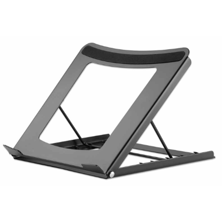 Manhattan Adjustable Laptop/Tablet Stand 10" to 15.6" Foldable 5 Positions Up to 5 Kg Black
