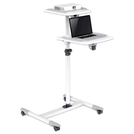 Manhattan Projector/Laptop Cart Stand Adjustable Height Grey-White
