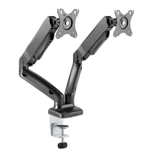 MANHATTAN Aluminum Gas Spring Dual Monitor Mount for 17-32" Monitors