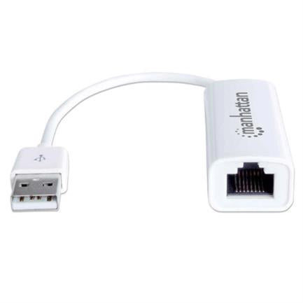 Manhattan Fast Ethernet USB 2.0 High-Speed 10/100 Adapter White