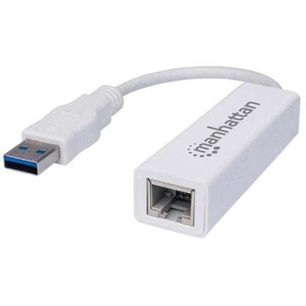 Manhattan Super Speed USB 3.0 to RJ-45 GB Ethernet Adapter White