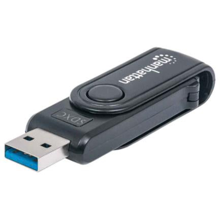 Manhattan Mini USB 3.0 SuperSpeed External 24-in-1 Card Reader/Writer Portable