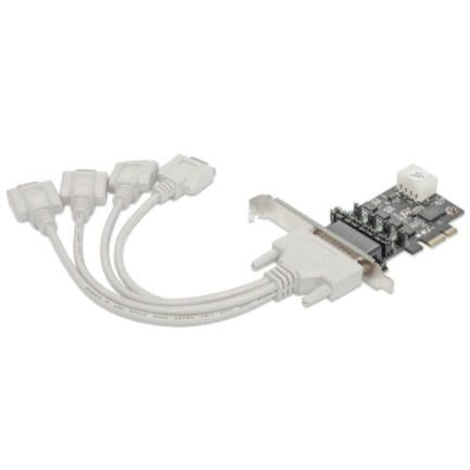 Manhattan PCI Express 4-Port Serial Card DB9