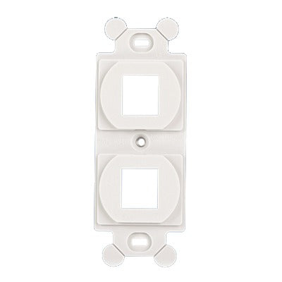 Marco de Módulo Dúplex, Para Placas Frontales Estándar NEMA 106, Acepta 2 Módulos Keystone, Color Blanco Mate