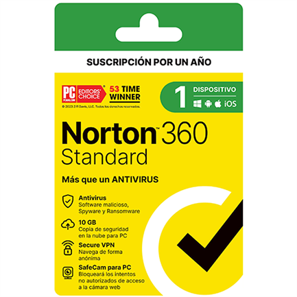 Norton 360 Standard 1 Device 1 Year License 21443411