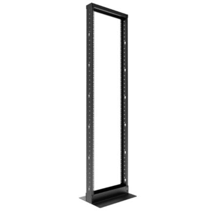 Nexxt Solutions NPO-2P45UB 45U 2-Post Open Frame Steel Rack with Square Holes Black