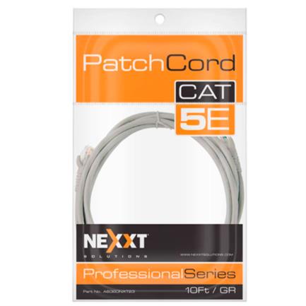 Nexxt Solutions Cat5e Network Patch Cable 100 MHz 3.05m 24 AWG Gray