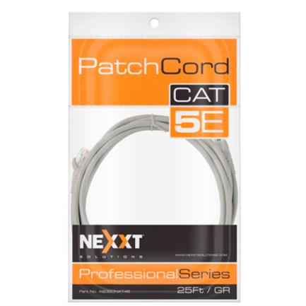 Nexxt Solutions Cat5e 100 MHz 7.62m 24 AWG Gray Network Patch Cable