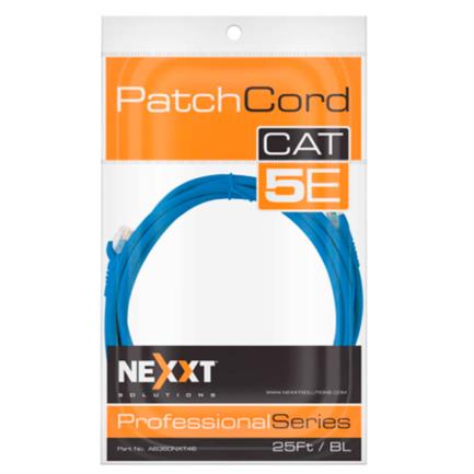 Nexxt Solutions Cat5e 100 MHz 7.62m 24 AWG Blue Network Patch Cable