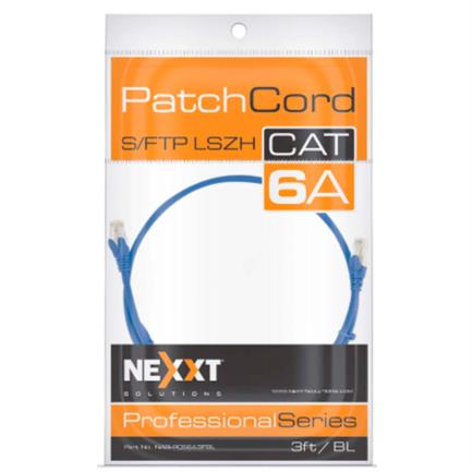 Nexxt Solutions S/FTP Cat6A 90 cm LSZH Blue Patch Cord