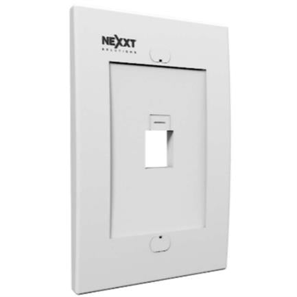 Nexxt Solutions 1-Port Wall Plate for Keystone Connectors RJ45 Module White