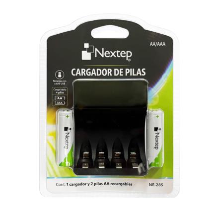 Nextep AA/AAA Battery Charger Includes 2 AA Batteries