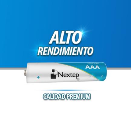 Pilas Nextep AAA Alcalinas LR03 1.5V c/4 Piezas