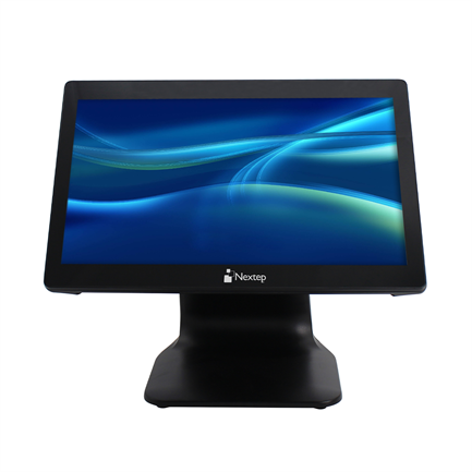 Monitor Nextep 15.6" Touch Screen Punto de Venta LCD Alto Brillo y Resolucion Con Base