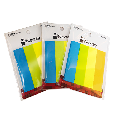 Nextep Neon Flag Tabs 4 Colors 200 Pieces w/10 Cases